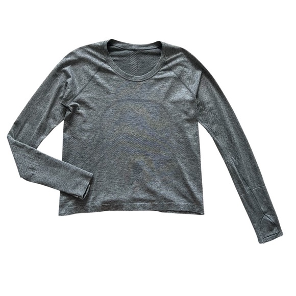 Lululemon Heather Gray Long Sleeve Swiftly Size 10 - Picture 1 of 9